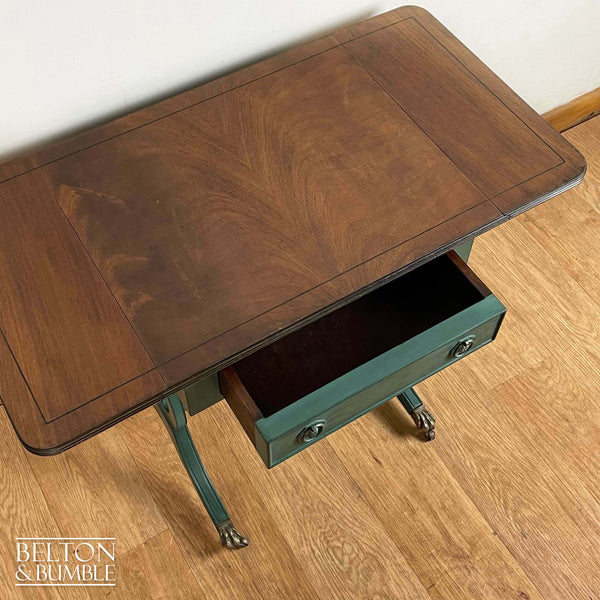 Drop Leaf Side Table in Green-Belton & Bumble