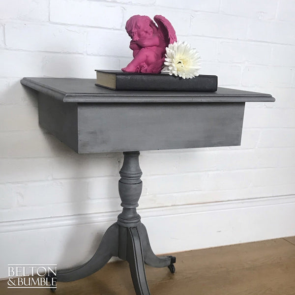 Square Grey Side Table or Wine Table-Belton & Bumble