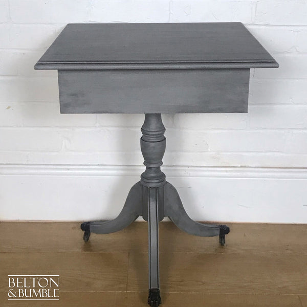 Square Grey Side Table or Wine Table-Belton & Bumble
