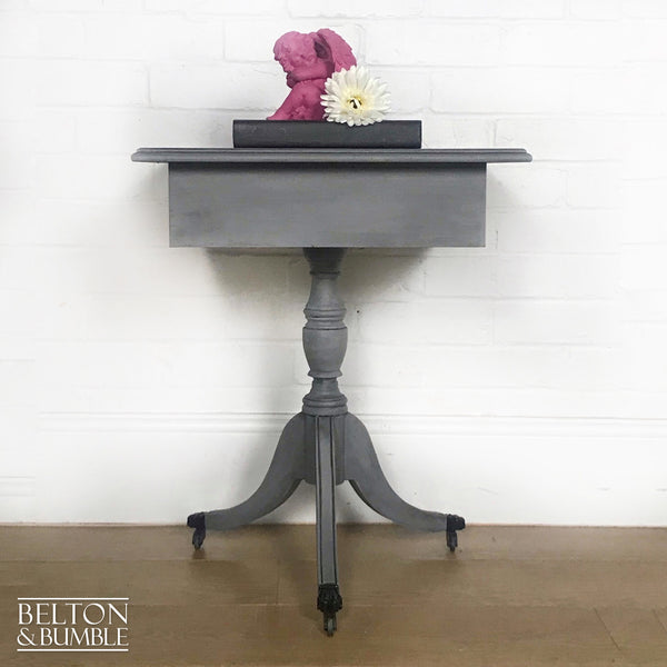 Square Grey Side Table or Wine Table-Belton & Bumble