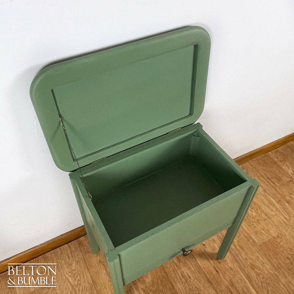 Lift Lid Cabinet in Olive Green-Belton & Bumble