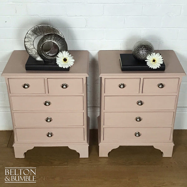 Pale Pink Matching Bedside Drawer Set-Belton & Bumble