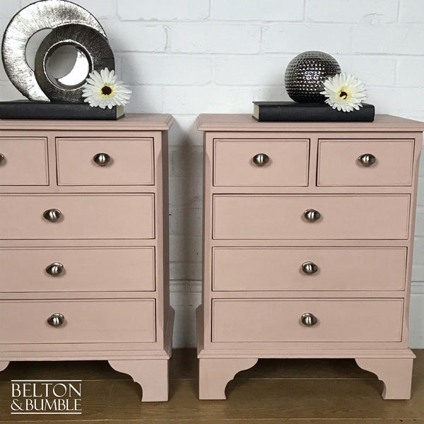Pale Pink Matching Bedside Drawer Set-Belton & Bumble