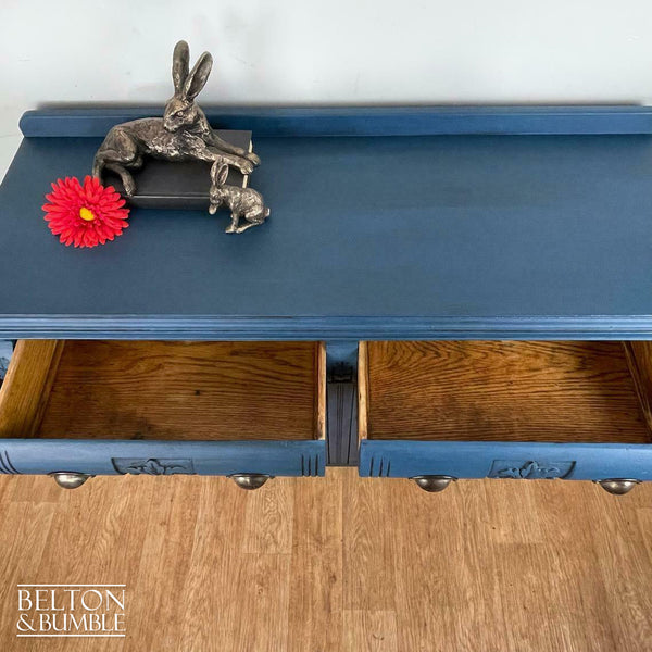 Carved Sideboard in Dark Blue-Belton & Bumble