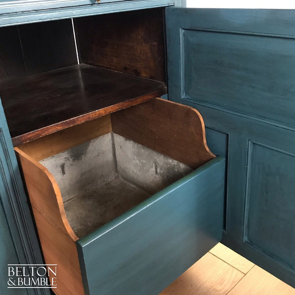 Solid Wood Carved Blue Drinks Cabinet Sideboard-Belton & Bumble