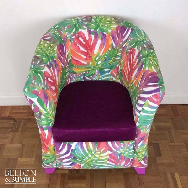 Tropical Print Multicoloured Tub Chair-Belton & Bumble