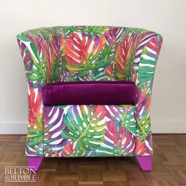 Tropical Print Multicoloured Tub Chair-Belton & Bumble