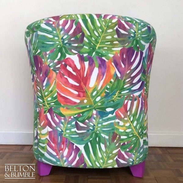Tropical Print Multicoloured Tub Chair-Belton & Bumble