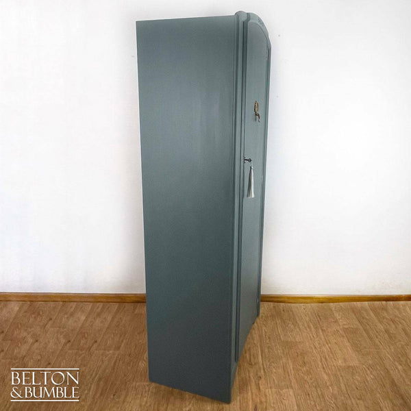 Vintage Wardrobe Tallboy in Blue Grey-Wardrobe-Belton & Bumble