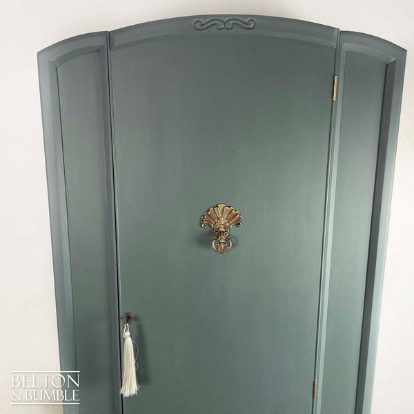 Vintage Wardrobe Tallboy in Blue Grey-Wardrobe-Belton & Bumble