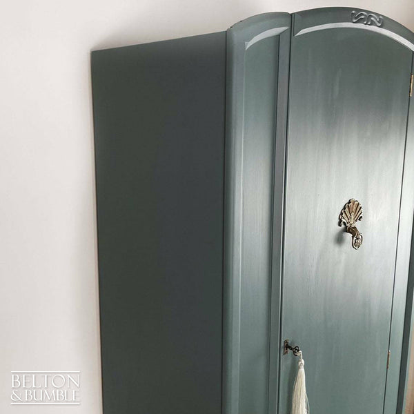 Vintage Wardrobe Tallboy in Blue Grey-Wardrobe-Belton & Bumble