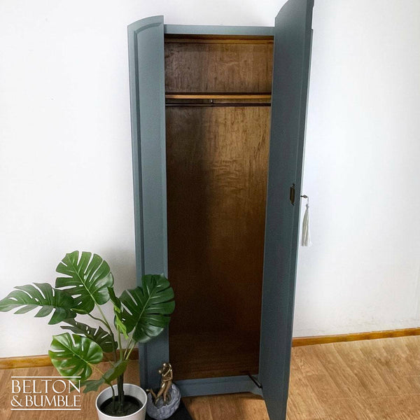 Vintage Wardrobe Tallboy in Blue Grey-Wardrobe-Belton & Bumble
