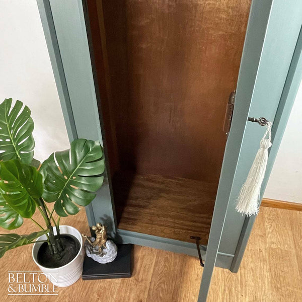Vintage Wardrobe Tallboy in Blue Grey-Wardrobe-Belton & Bumble
