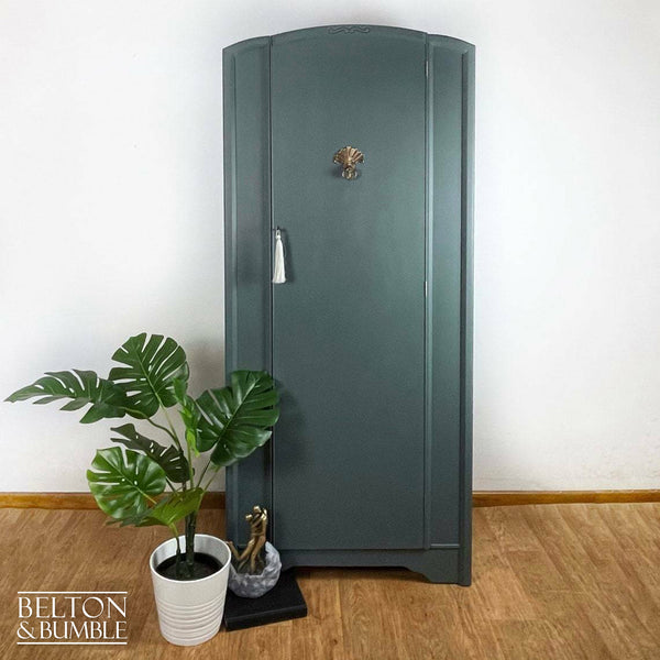 Vintage Wardrobe Tallboy in Blue Grey-Wardrobe-Belton & Bumble