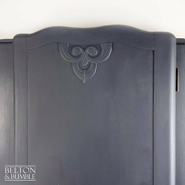 Vintage Wardrobe Tallboy in Navy Blue by Lebus-Wardrobe-Belton & Bumble