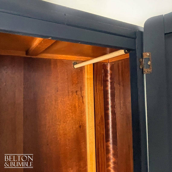 Vintage Wardrobe Tallboy in Navy Blue by Lebus-Wardrobe-Belton & Bumble