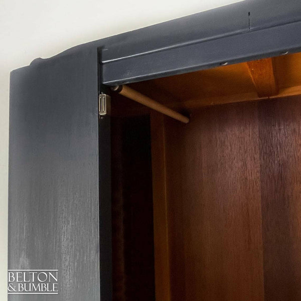 Vintage Wardrobe Tallboy in Navy Blue by Lebus-Wardrobe-Belton & Bumble