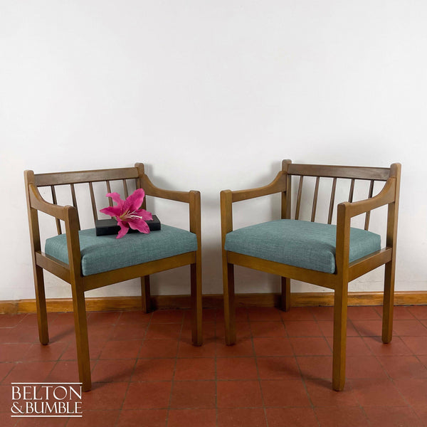Wooden Loveseat Bench and Chair Set in Duck Egg Blue-Belton & Bumble