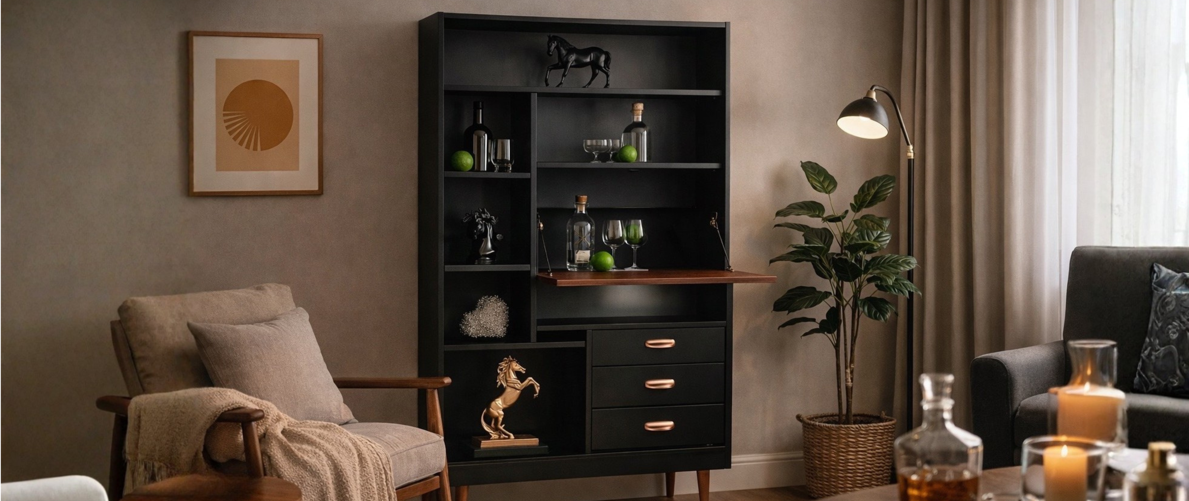 Drinks Cabinets & Bottle Storage-Belton &amp; Bumble