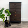 Six Drawer Mahogany Chest of Drawers in Black-Belton & Bumble