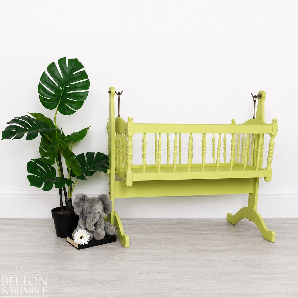 Swinging Crib in Citron Yellow for Dolls & Teddies