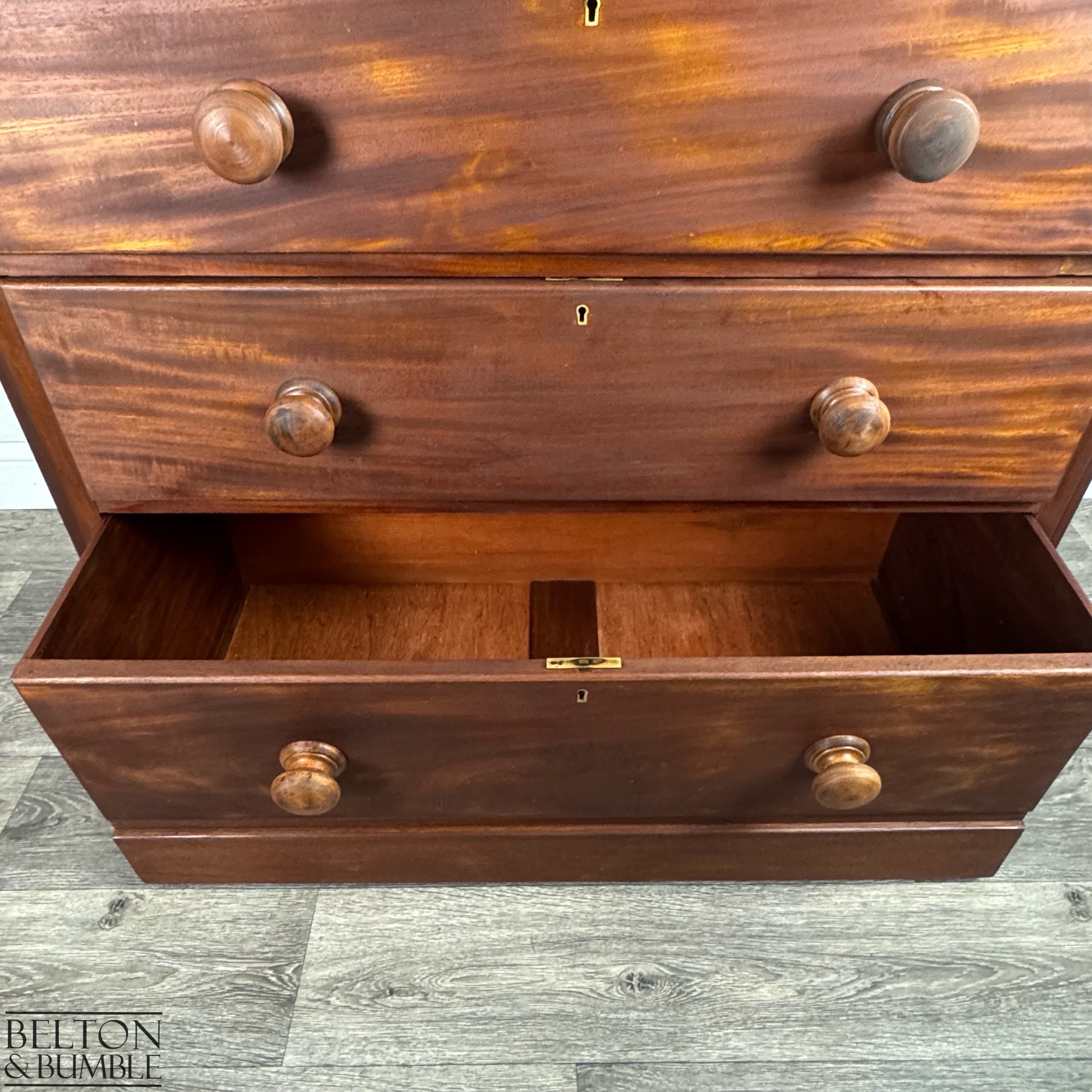 Victorian Mahogany Five Drawer Chest of Drawers-Belton & Bumble