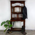 Art Nouveau Hallway Stand with Mirror, Coat Hooks, Umbrella Holders, and Lift Lid Storage-Belton & Bumble