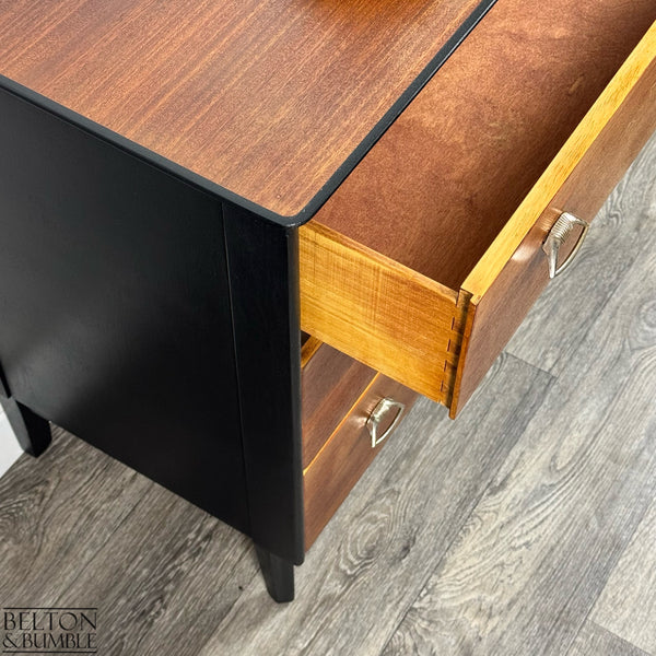Mid-Century 3-Drawer Chest in Black and Teak-Belton & Butler