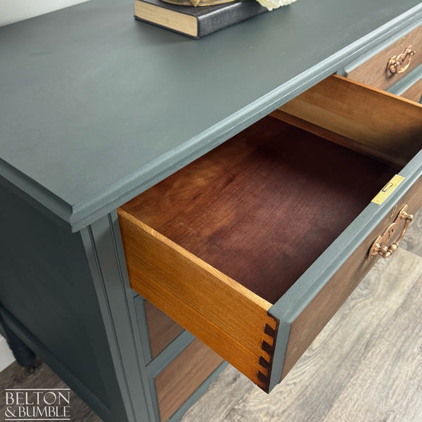 Four Drawer Mahogany & Walnut Chest of Drawers in Green-Belton & Butler