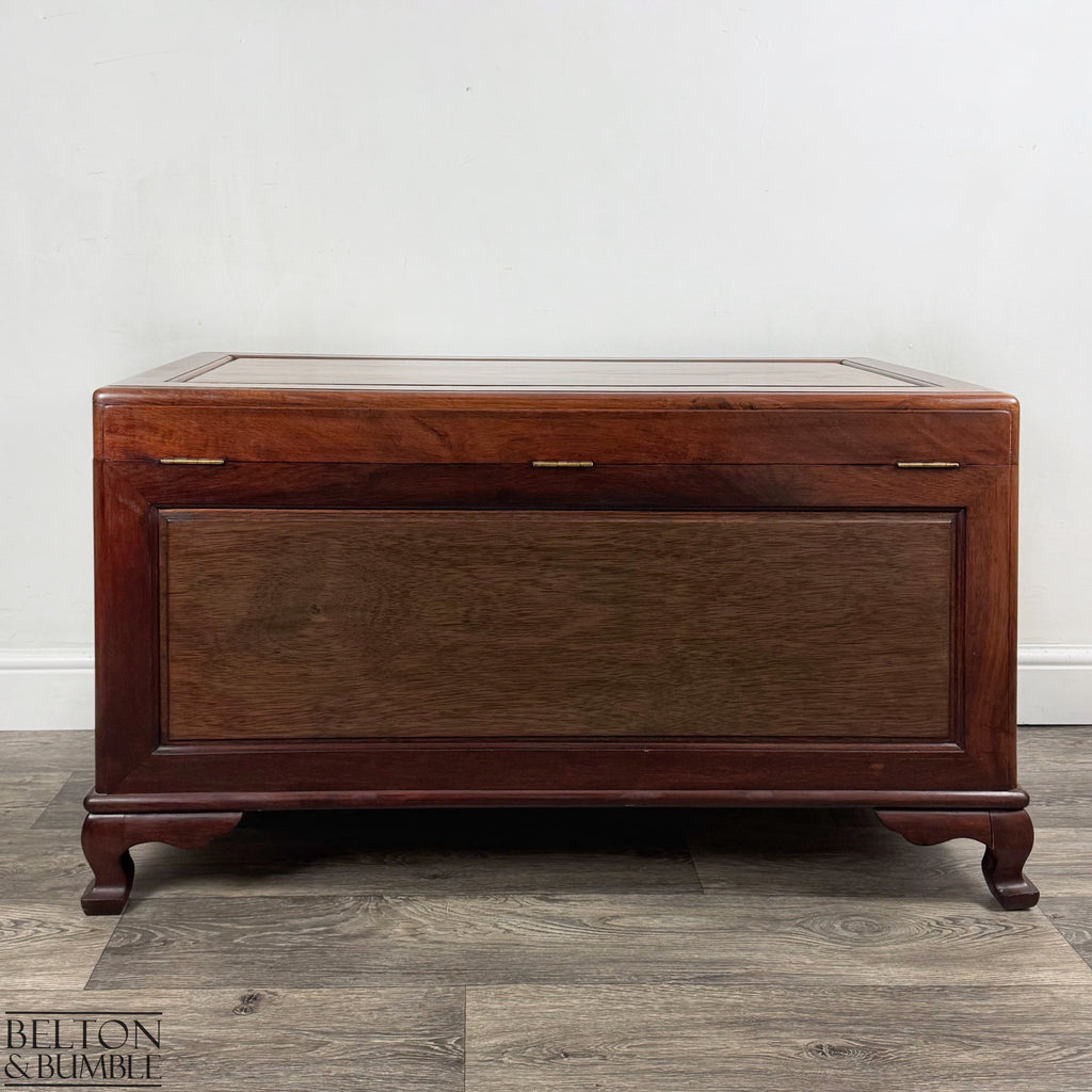 Mahogany Blanket Box Storage Chest with Lift-Up Lid