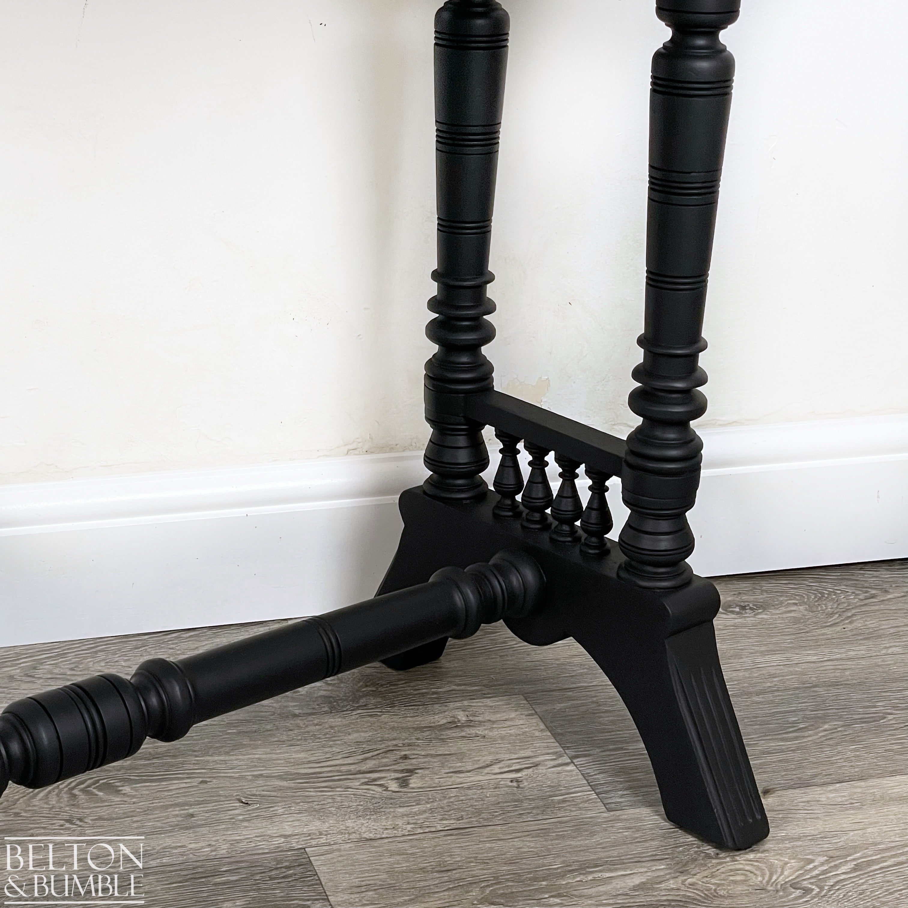 Mahogany Hallway Console Table in Black-Belton & Bumble