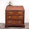 Georgian Mahogany Slant Front Bureau Antique Writing Desk with Fitted Interior-Belton & Bumble