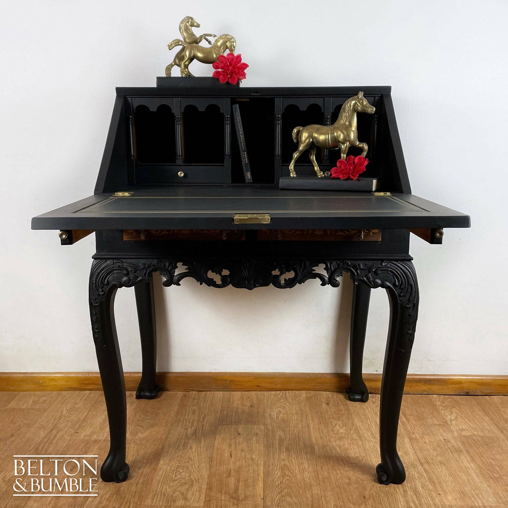 19th Century Rosewood Ladies Writing Desk Bureau in Black-Belton & Bumble