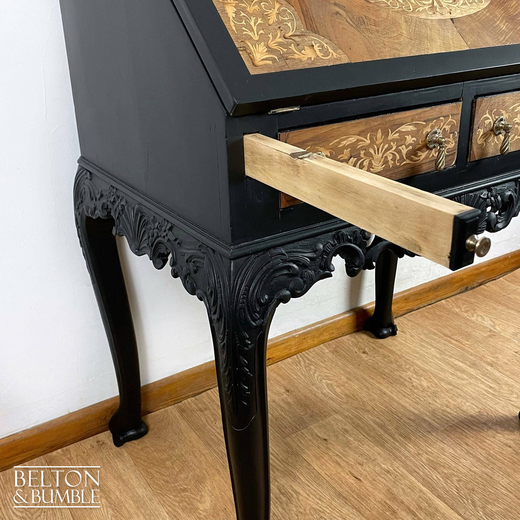 19th Century Rosewood Ladies Writing Desk Bureau in Black-Belton & Bumble
