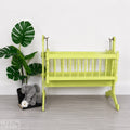 Swinging Crib in Citron Yellow for Dolls & Teddies