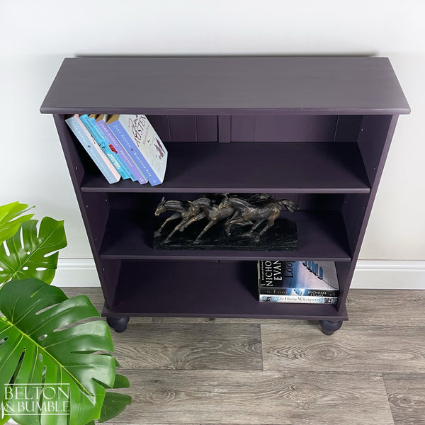 Pine Bookcase in Dark Purple-Belton & Butler