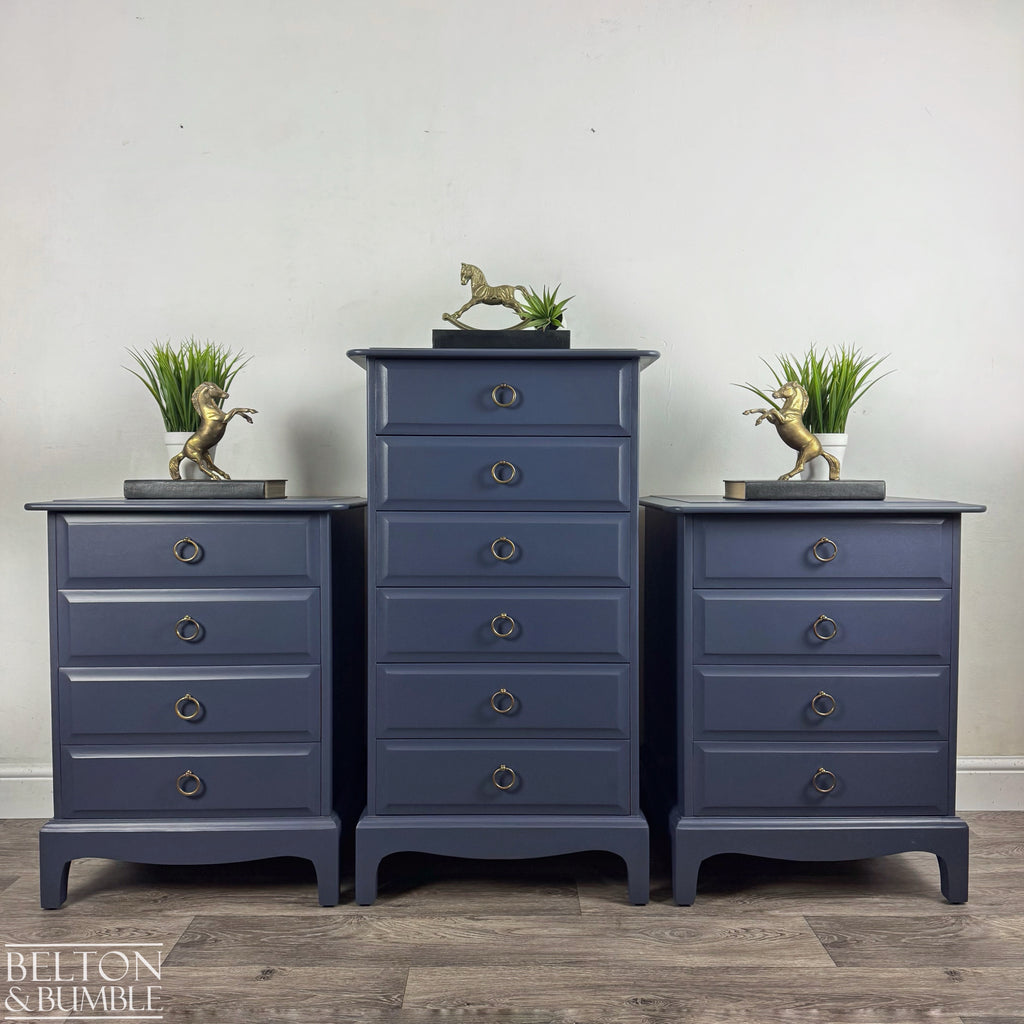 STAG Minstrel Narrow 6 Drawer Tallboy in Navy