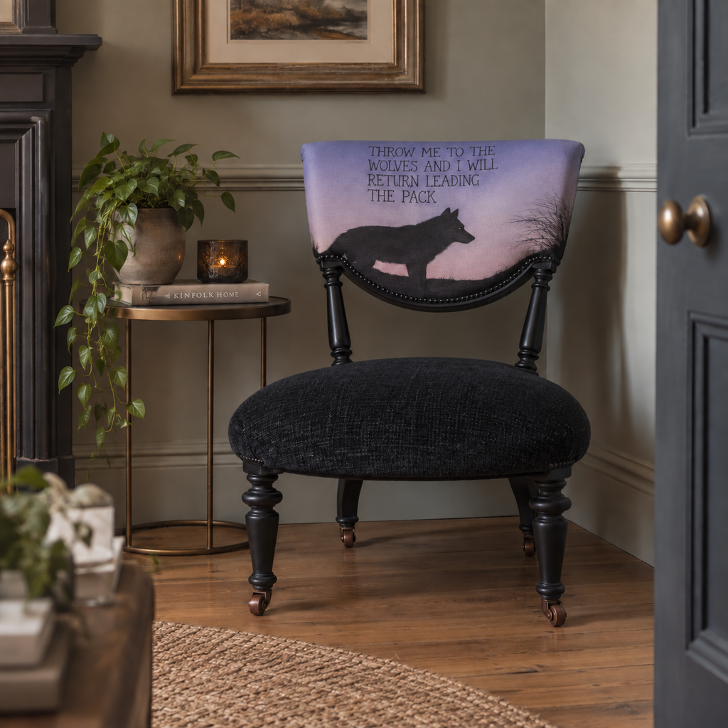 Antique Nursing Chair in Black