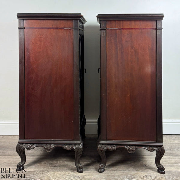 Pair of Tall Victorian Glass Cabinets-Belton & Butler