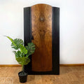 Vintage Burr Walnut Wardrobe Tallboy in Black-Wardrobe-Belton & Bumble