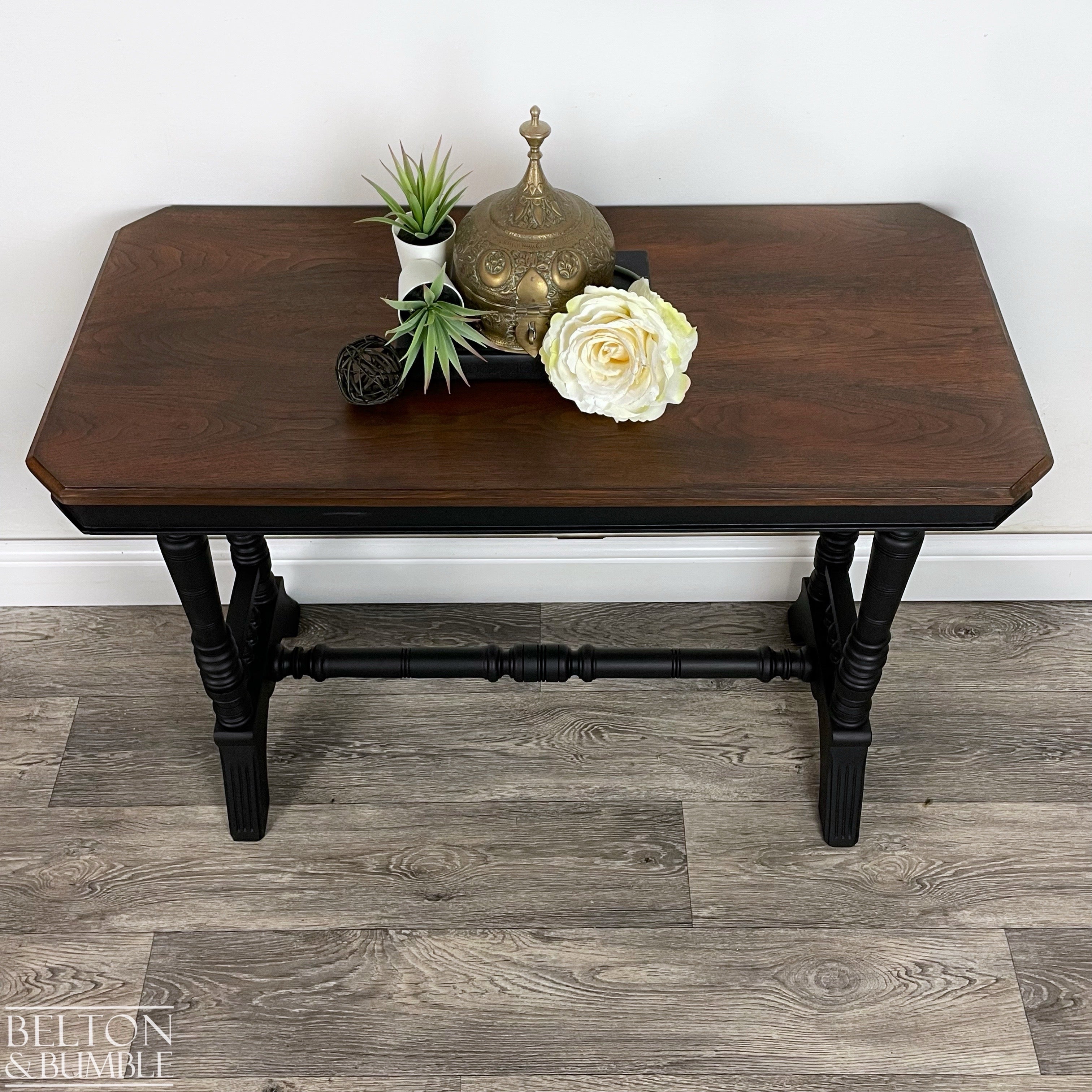 Mahogany Hallway Console Table in Black-Belton & Bumble