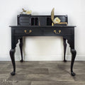 Vintage Writing Desk with Hidden Drawers in Black