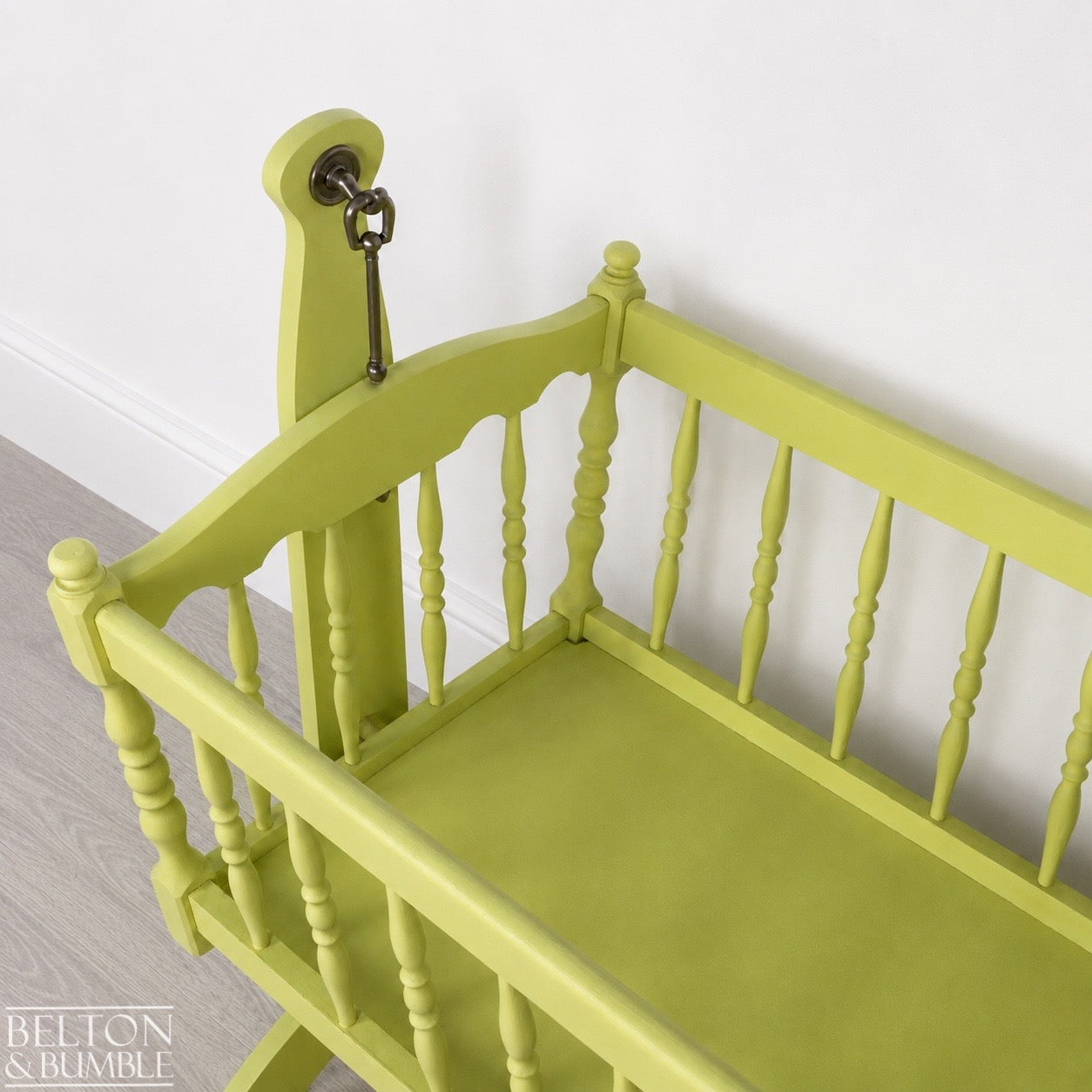 Swinging Crib in Citron Yellow for Dolls & Teddies