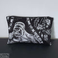 Handmade Make Up / Travel Toiletries Bag in “Silverback” Fabric by Emma Shipley-Belton & Bumble
