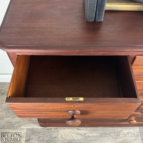 Victorian Mahogany Five Drawer Chest of Drawers-Belton & Butler