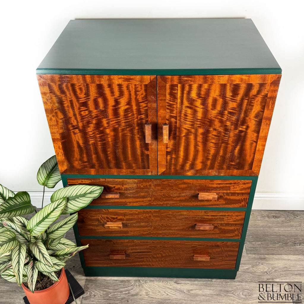 Linen Press Storage Cupboard in Green-Belton & Bumble