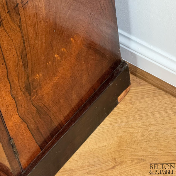 Antique Walnut Side Cabinet with Glazed Doors-Belton & Butler