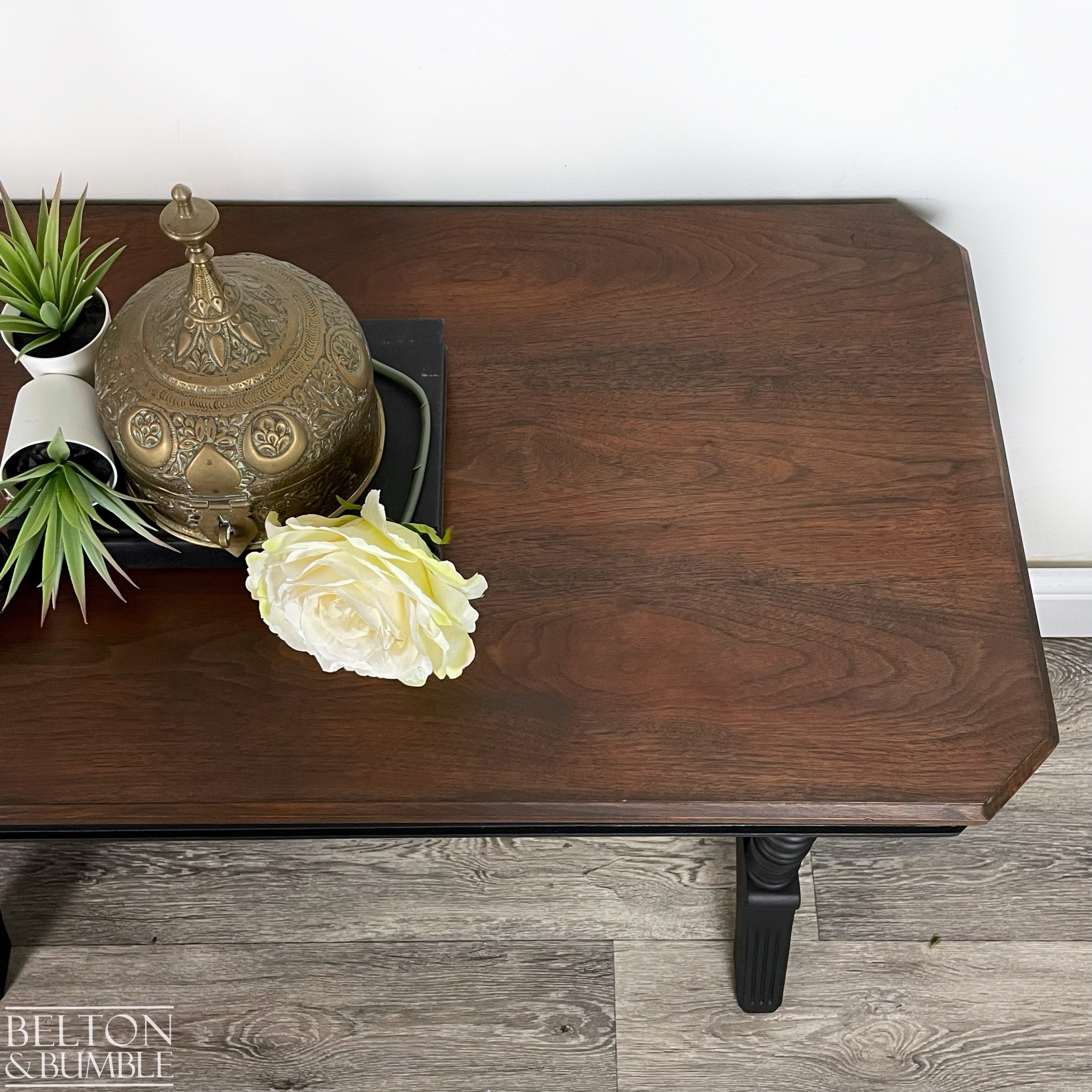 Mahogany Hallway Console Table in Black-Belton & Bumble