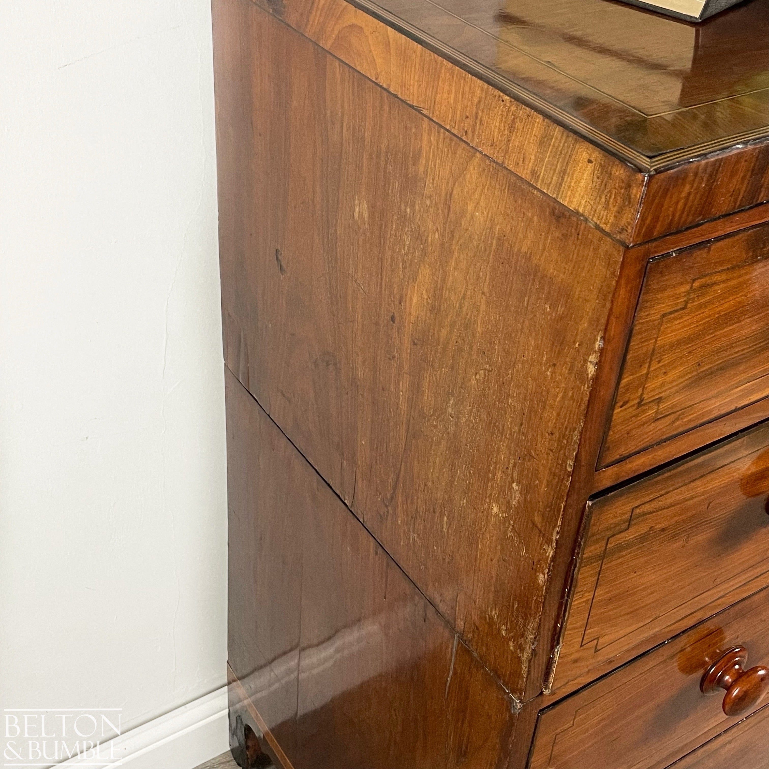 Victorian Mahogany Five Drawer Chest of Drawers-Belton & Bumble