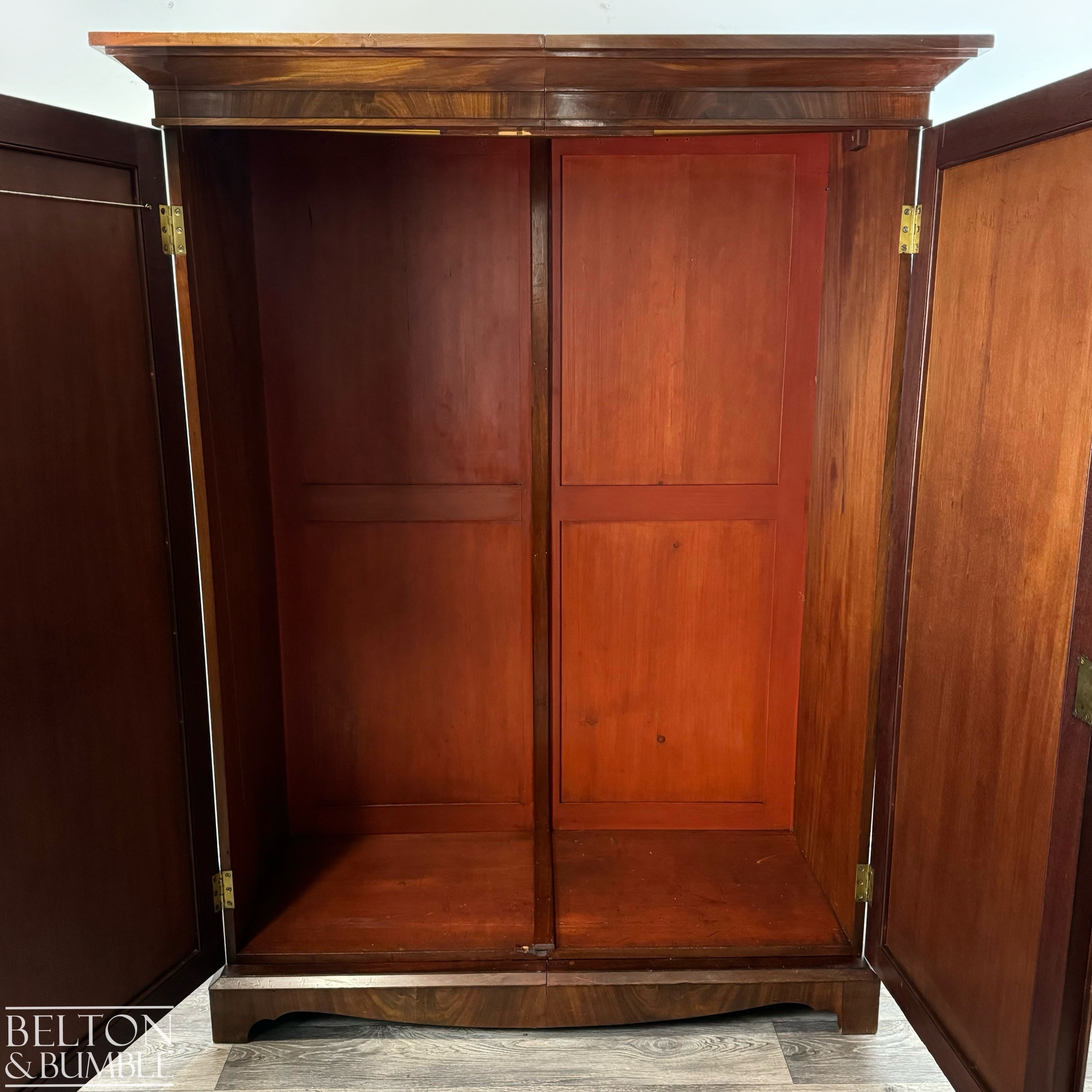 Vintage Walnut Double Door Armoire Wardrobe-Wardrobe-Belton & Bumble